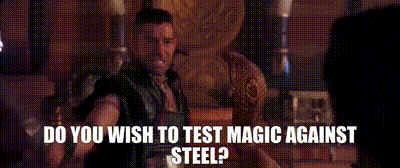 YARN | Do you wish to test magic against steel? | The Scorpion King | Video clips by quotes | aa653464 | 紗