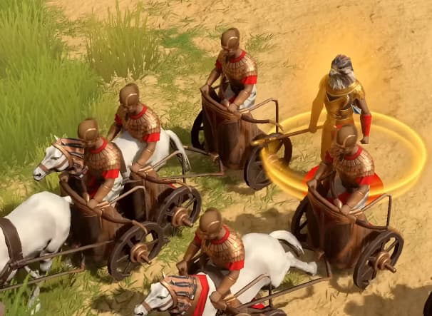 Age of Mythology Retold Son of Osiris Commanding the Chariots