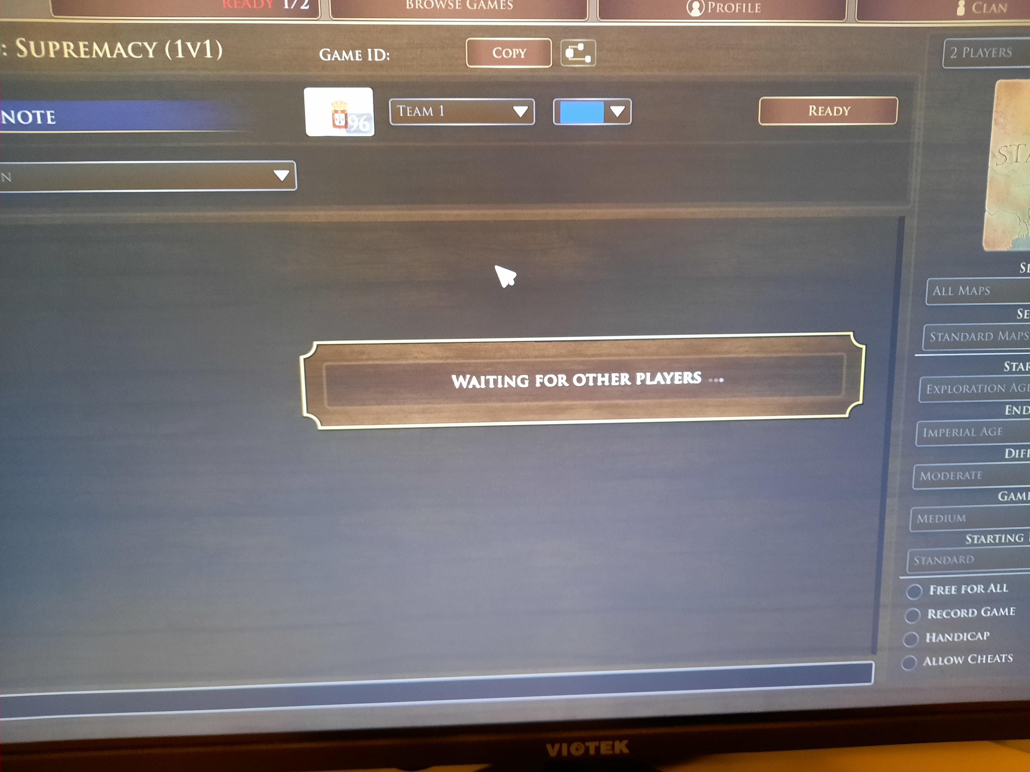 age of empire 2 hd erro stuck at waiting for other players
