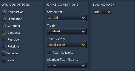 Game Options/Settings