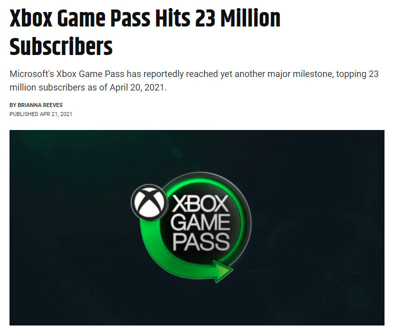 Xbox Game Pass Reportedly Now Has 23 Million Subscribers